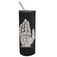 Chart Of The Hand, Palmistry, Chart, The Hand, Chart Of The Hand Vinta Skinny Tumbler | Artistshot