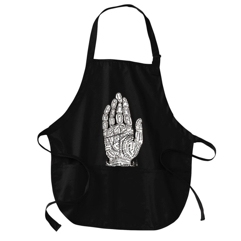 Chart Of The Hand, Palmistry, Chart, The Hand, Chart Of The Hand Vinta Medium-Length Apron by SHOPBEES | Artistshot