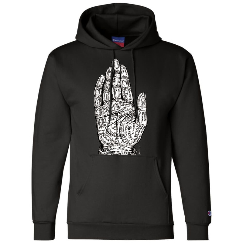 Chart Of The Hand, Palmistry, Chart, The Hand, Chart Of The Hand Vinta Champion Hoodie | Artistshot