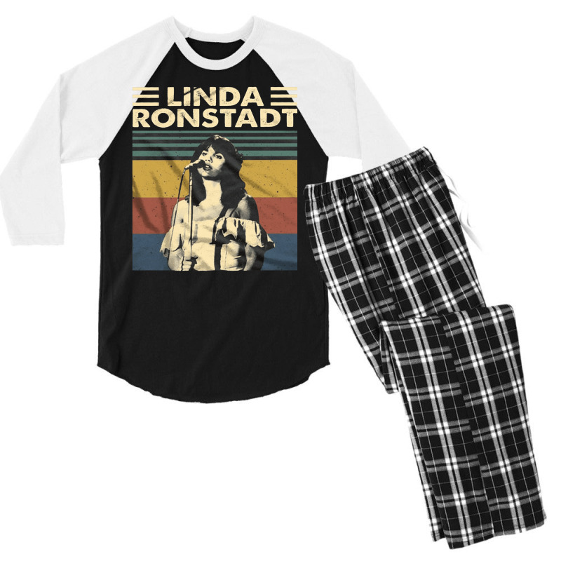 Linda Ronstadt, Linda Ronstadt Vintage, Linda Ronstadt Singer, Linda R Men's 3/4 Sleeve Pajama Set | Artistshot