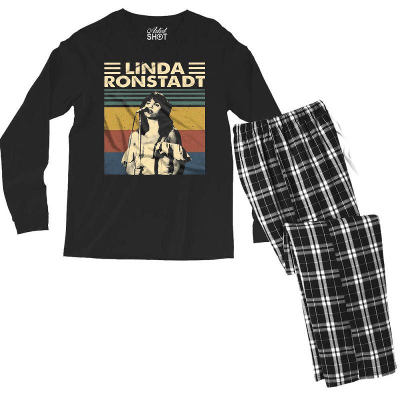 Linda Ronstadt, Linda Ronstadt Vintage, Linda Ronstadt Singer, Linda R Men's Long Sleeve Pajama Set | Artistshot