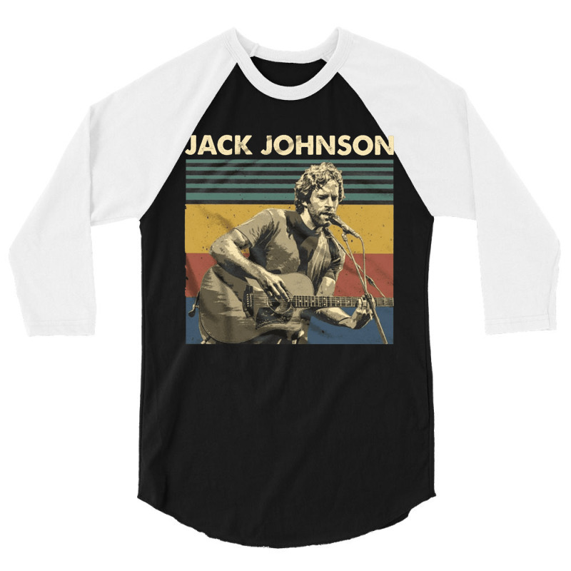 Jack Johnson Vintage, Jack Johnson Art, Jack Johnson Vintage, Jack Joh 3/4 Sleeve Shirt | Artistshot