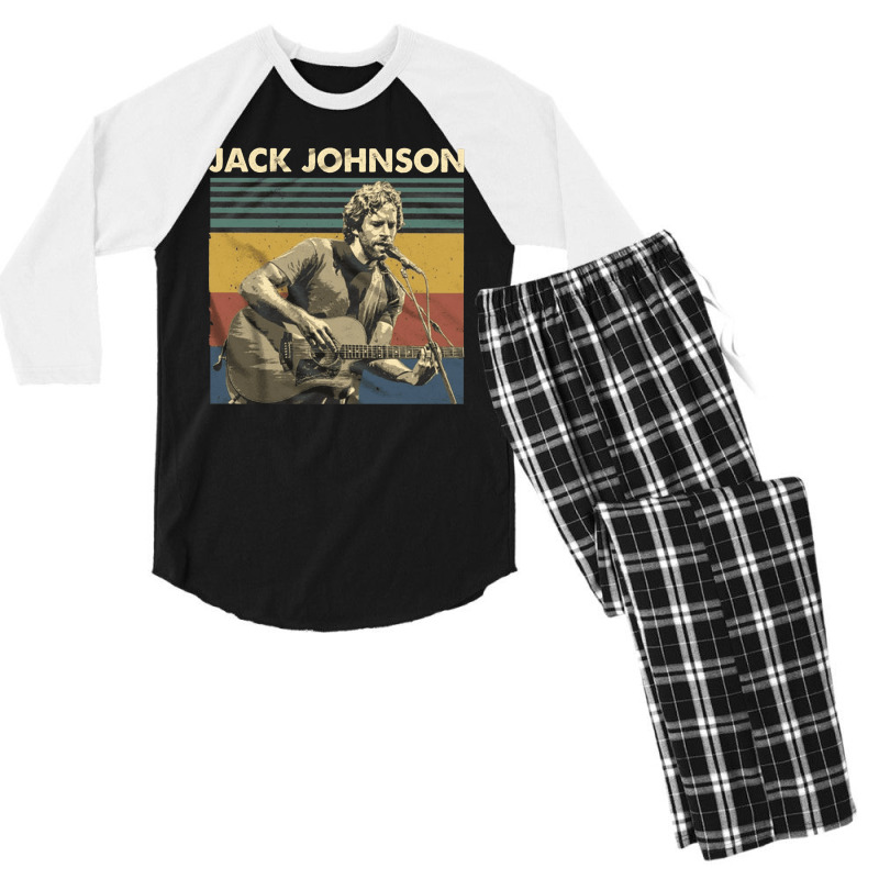 Jack Johnson Vintage, Jack Johnson Art, Jack Johnson Vintage, Jack Joh Men's 3/4 Sleeve Pajama Set | Artistshot