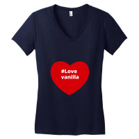 Love Vanilla, Hashtag Heart, Vanilla Women's V-neck T-shirt | Artistshot