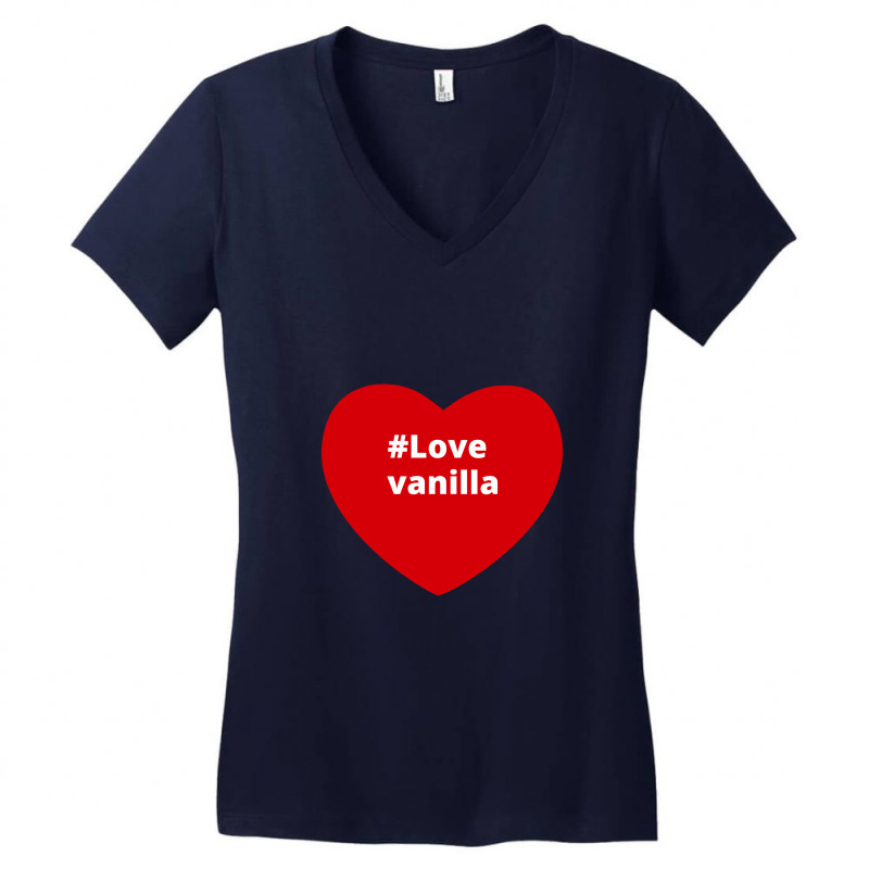 Love Vanilla, Hashtag Heart, Vanilla Women's V-Neck T-Shirt by chillinxs | Artistshot