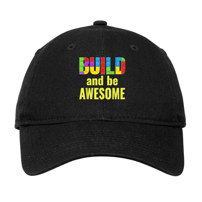 Build And Be Awesome Brick Builder Kids Block Set Builder Adjustable Cap | Artistshot