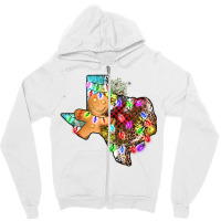 Christmas Texas Map Zipper Hoodie | Artistshot