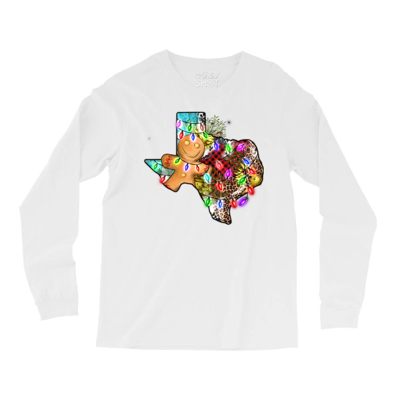 Christmas Texas Map Long Sleeve Shirts | Artistshot