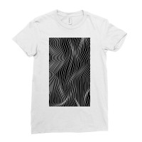 Optical Illusion Minimal Lines Ladies Fitted T-shirt | Artistshot