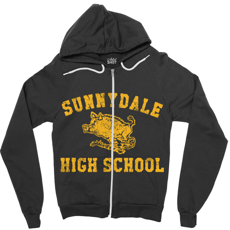 Sunnydale High School, Sunnydale, High School, Sunny Dale, Sunnydale H Zipper Hoodie | Artistshot