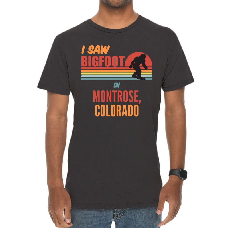 I Saw Bigfoot In Montrose Colorado Vintage T-Shirt by Mary Kiefe | Artistshot