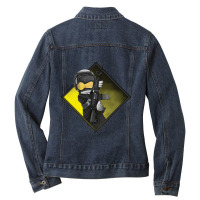 Madness Combat Aahw Engineer Grunt Art Ladies Denim Jacket | Artistshot