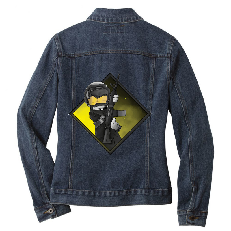 Madness Combat Aahw Engineer Grunt Art Ladies Denim Jacket by cm-arts | Artistshot