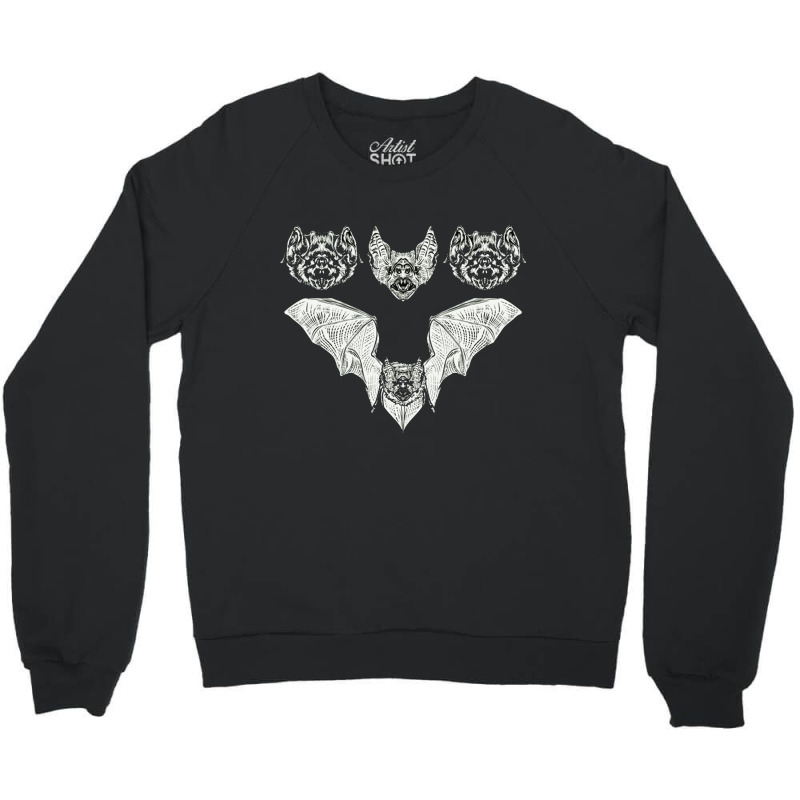 Bats Lover, Spooky Night Bat Birthday, Spooky Night Bat, Birthday, Bat Crewneck Sweatshirt | Artistshot