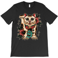 Lucky Cat, Lucky Cat Japan, Lucky Cat Art, Lucky Cat Painting, Lucky C T-shirt | Artistshot