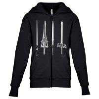 Swords Of The 80s, Swords Of The 80s Art, Swords Of The 80s Vintage, S Youth Zipper Hoodie | Artistshot