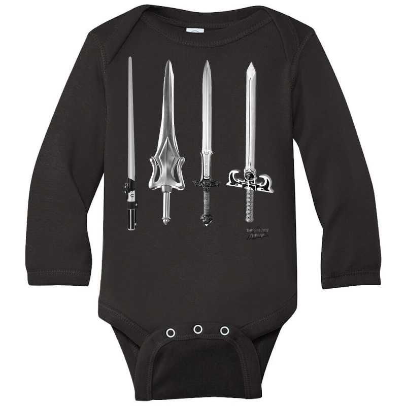 Swords Of The 80s, Swords Of The 80s Art, Swords Of The 80s Vintage, S Long Sleeve Baby Bodysuit by SHOPBEES | Artistshot