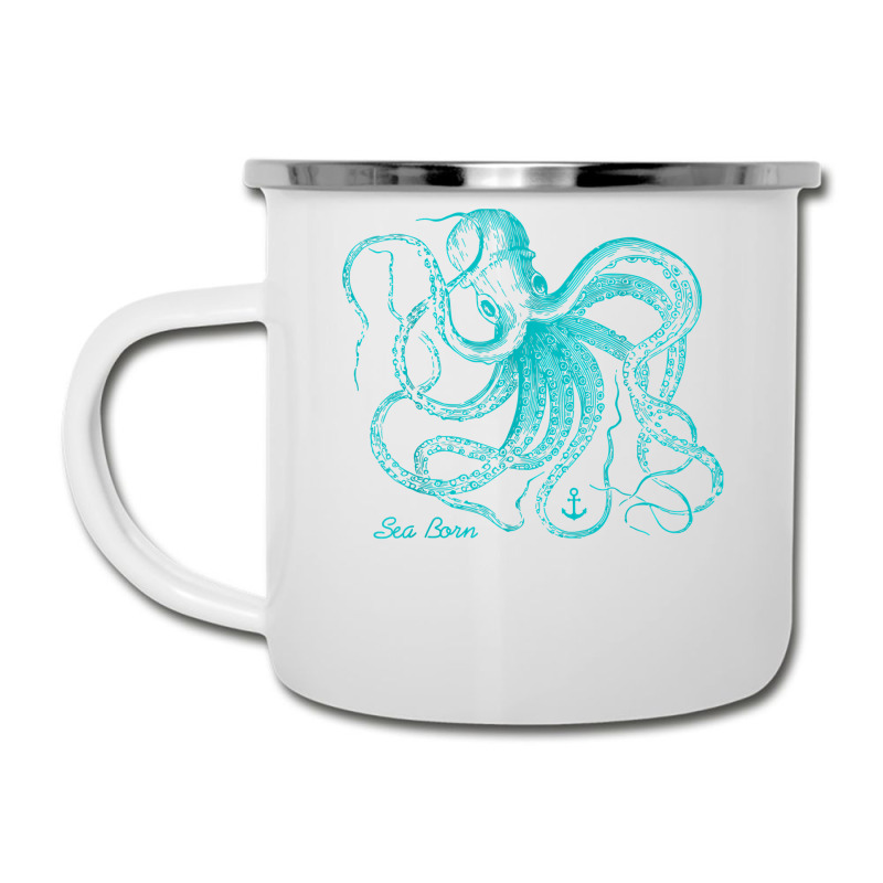 Octopus Cool Vintage Marine Biologist Ocean Sea Life 4 Camper Cup | Artistshot