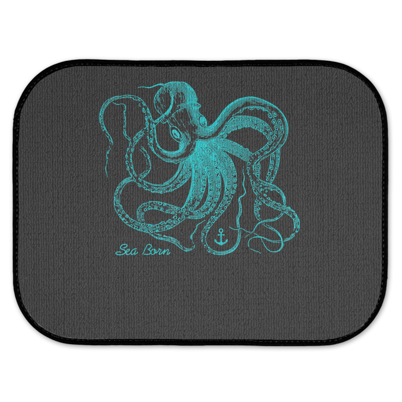 Octopus Cool Vintage Marine Biologist Ocean Sea Life 4 Rear Car Mat | Artistshot