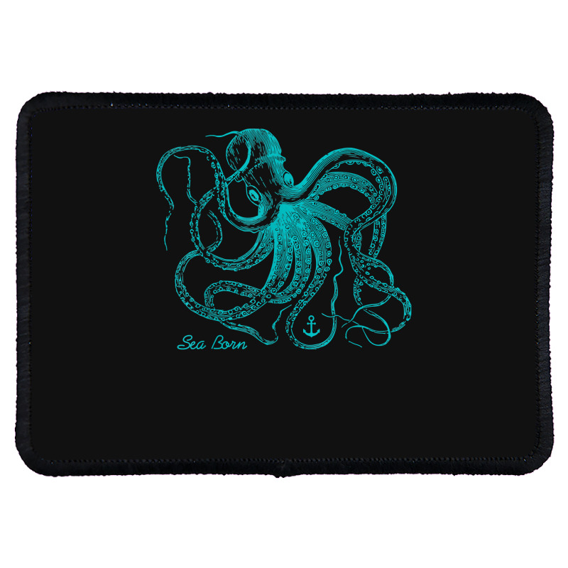 Octopus Cool Vintage Marine Biologist Ocean Sea Life 4 Rectangle Patch | Artistshot