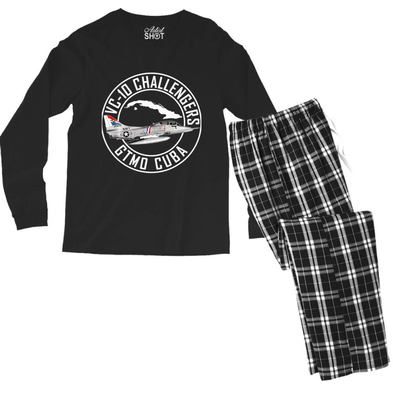 Gtmo Landmine Stacheldraht Zeichen  Guantanamo Bay Kuba Men's Long Sleeve Pajama Set | Artistshot