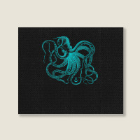 Octopus Cool Vintage Marine Biologist Ocean Sea Life 2 Landscape Canvas Print | Artistshot