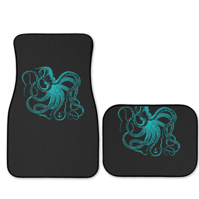 Octopus Cool Vintage Marine Biologist Ocean Sea Life 2 Full Set Car Mats | Artistshot