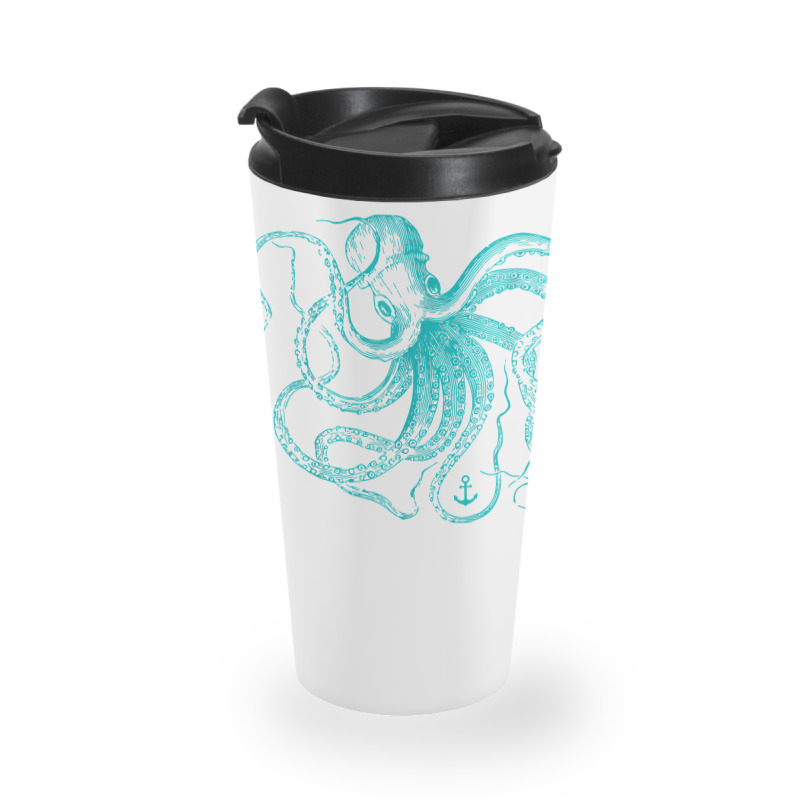 Octopus Cool Vintage Marine Biologist Ocean Sea Life 2 Travel Mug | Artistshot