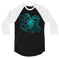 Octopus Cool Vintage Marine Biologist Ocean Sea Life 2 3/4 Sleeve Shirt | Artistshot