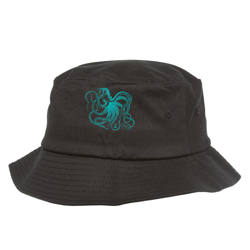 Octopus Cool Vintage Marine Biologist Ocean Sea Life 2 Bucket Hat | Artistshot