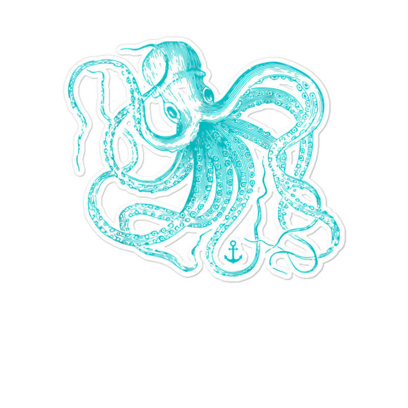 Octopus Cool Vintage Marine Biologist Ocean Sea Life 2 Sticker | Artistshot