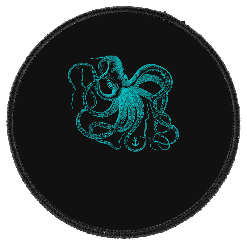 Octopus Cool Vintage Marine Biologist Ocean Sea Life 2 Round Patch | Artistshot