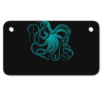 Octopus Cool Vintage Marine Biologist Ocean Sea Life 2 Motorcycle License Plate | Artistshot