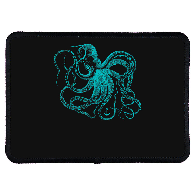 Octopus Cool Vintage Marine Biologist Ocean Sea Life 2 Rectangle Patch | Artistshot