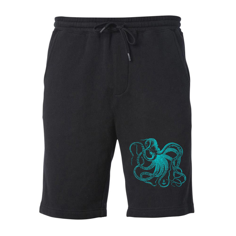 Octopus Cool Vintage Marine Biologist Ocean Sea Life 2 Fleece Short | Artistshot