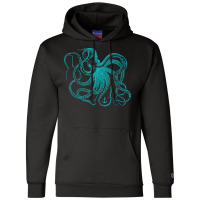 Octopus Cool Vintage Marine Biologist Ocean Sea Life 2 Champion Hoodie | Artistshot