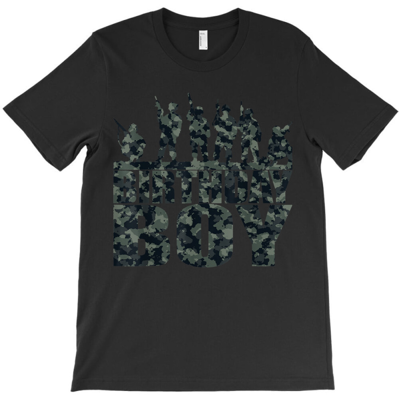 Birthday Boy Army Party Military Party Supplies Camo Green T-shirt | Artistshot