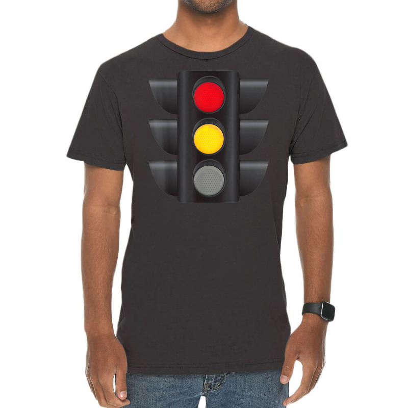 Traffic Light Halloween Costume Stop Go Green Yellow Red Vintage T-shirt | Artistshot