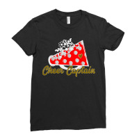 Cheer Captain Shirt, Red Megaphone Heart Flower Accent Ladies Fitted T-shirt | Artistshot