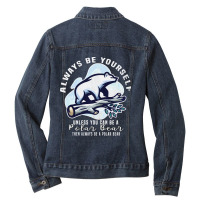 Bear Polar Bear 597 Forest Ladies Denim Jacket | Artistshot