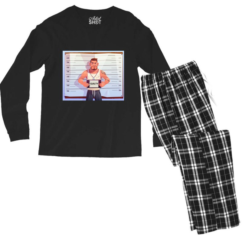 Guantanamo Bay Guilty Men's Long Sleeve Pajama Set | Artistshot