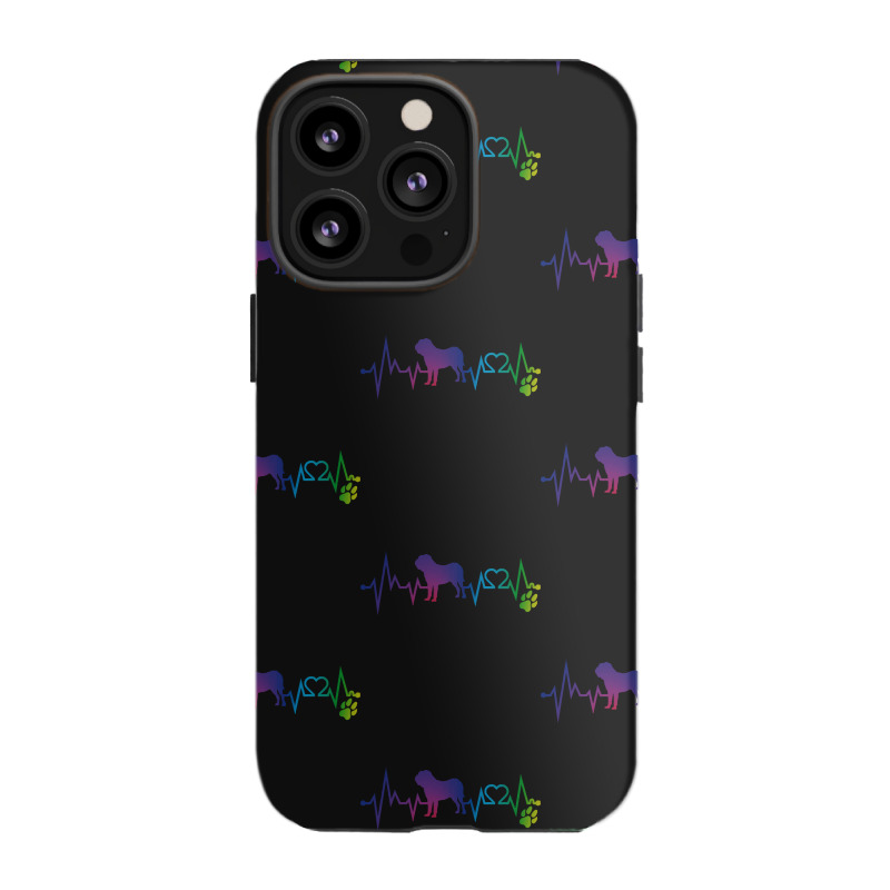 Dogue De Bordeaux T  Shirt Dogue De Bordeaux Colorful Heartbeat, Heart Iphone 13 Pro Case | Artistshot