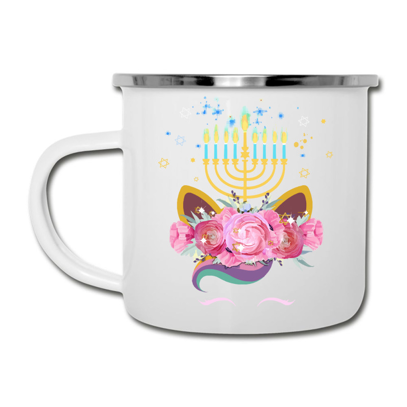 Cute Unicorn Face Hanukkah Gift T  Shirt Unicorn Face Hanukkah Funny H Camper Cup | Artistshot