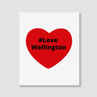 Love Wellington, Hashtag Heart, Love Wellington 2 Portrait Canvas Print | Artistshot