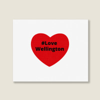 Love Wellington, Hashtag Heart, Love Wellington 2 Landscape Canvas Print | Artistshot