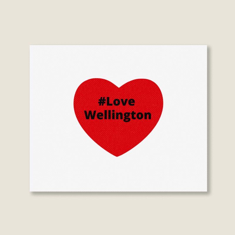 Love Wellington, Hashtag Heart, Love Wellington 2 Landscape Canvas Print | Artistshot