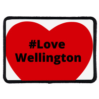 Love Wellington, Hashtag Heart, Love Wellington 2 Rectangle Patch | Artistshot