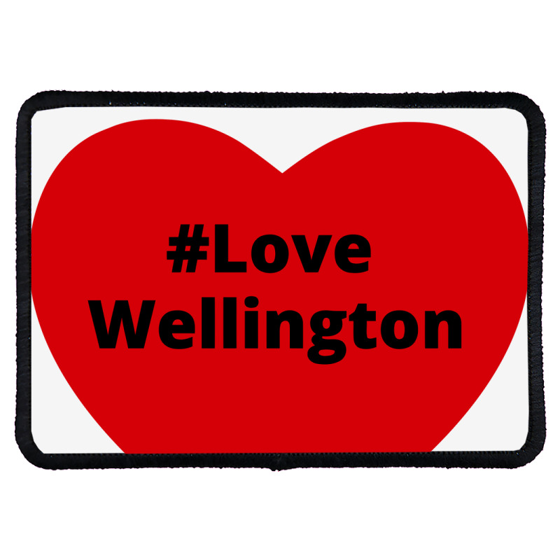 Love Wellington, Hashtag Heart, Love Wellington 2 Rectangle Patch | Artistshot