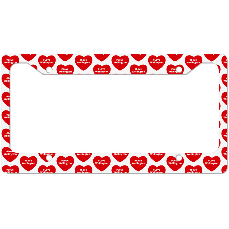 Love Wellington, Hashtag Heart, Love Wellington License Plate Frame | Artistshot