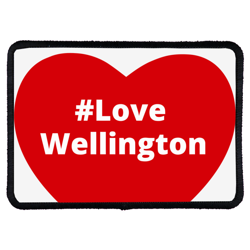 Love Wellington, Hashtag Heart, Love Wellington Rectangle Patch | Artistshot